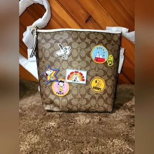 NWT Coach X Peanuts Shoulder Bag